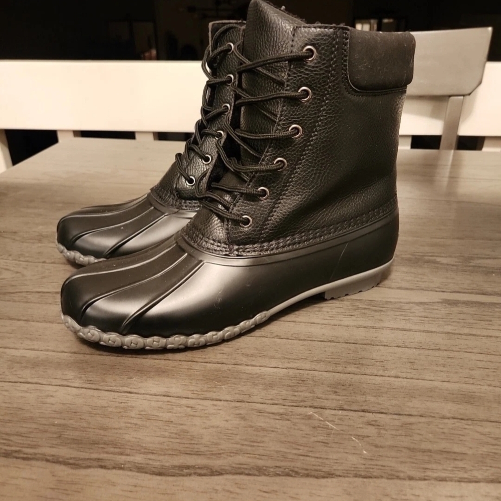 Weatherproof Men's Black Lace-Up Boots